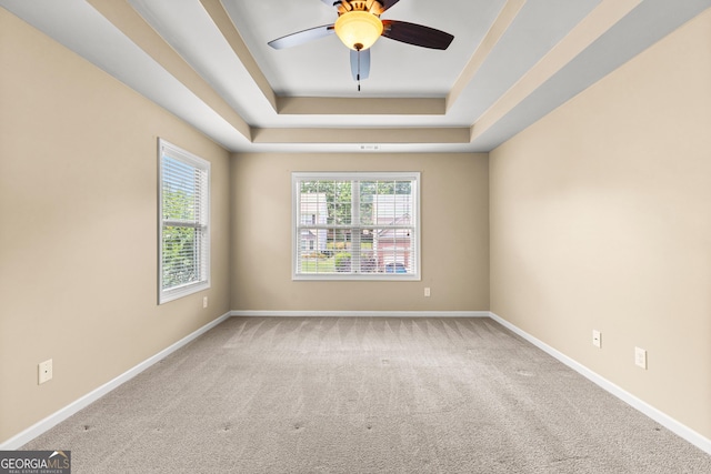 51 Stonebridge Way, Newnan, GA 30265 - carpeted empty room with ceiling fan and a raised ceiling