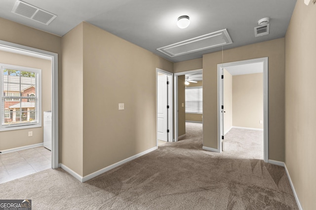 51 Stonebridge Way, Newnan, GA 30265 - empty room with attic access, carpet floors, and a smoke detector