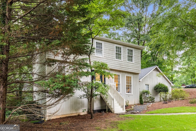 2240 Six Branches Dr, Roswell, GA 30076 - view of front of home featuring a front lawn