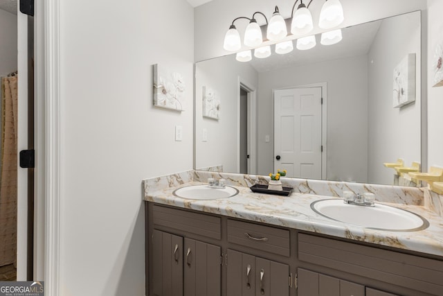 2240 Six Branches Dr, Roswell, GA 30076 - bathroom featuring double vanity