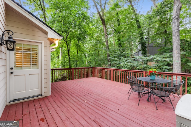 2240 Six Branches Dr, Roswell, GA 30076 - wooden terrace featuring outdoor dining space
