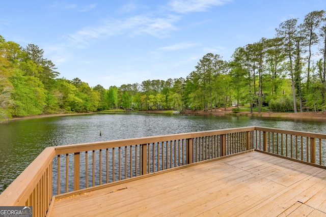 2240 Six Branches Dr, Roswell, GA 30076 - dock with a deck with water view and a view of trees