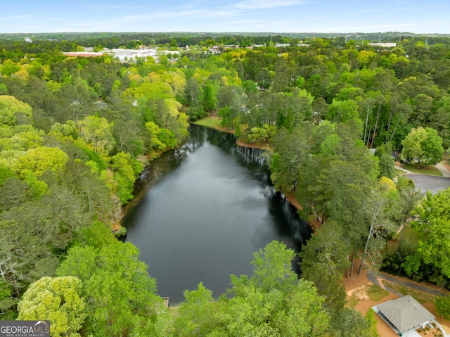 2240 Six Branches Dr, Roswell, GA 30076 - drone / aerial view of a nearby body of water and a forest