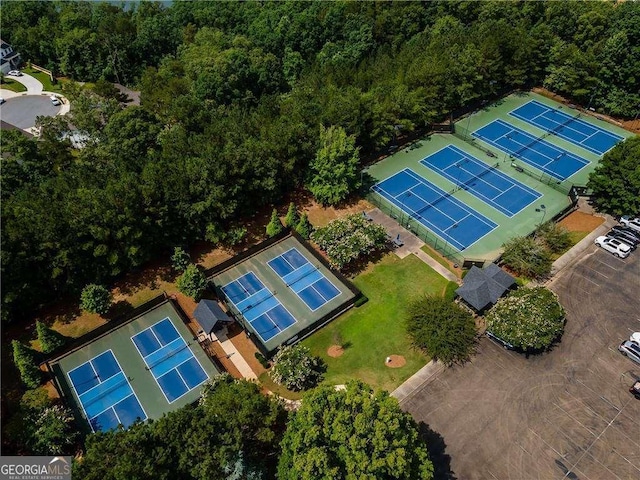 338 Boundless Ln, Canton, GA 30114 - drone / aerial view of a heavily wooded area
