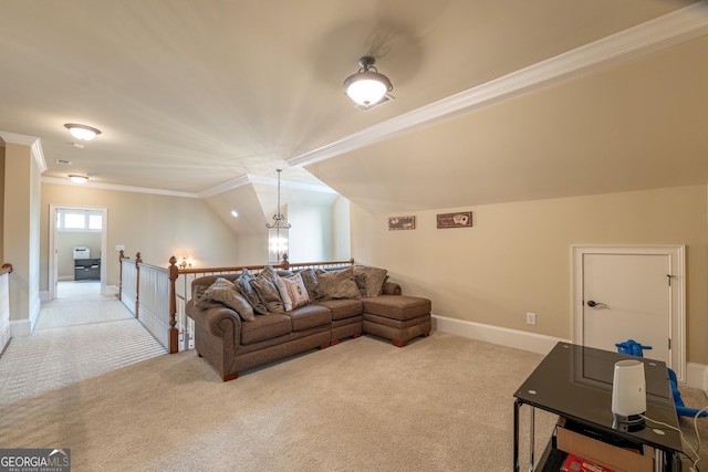 2403 Wistful Way, Marietta, GA 30066 - living room with crown molding and light colored carpet