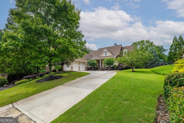 2403 Wistful Way, Marietta, GA 30066 - view of front facade with a front yard, a garage, and concrete driveway