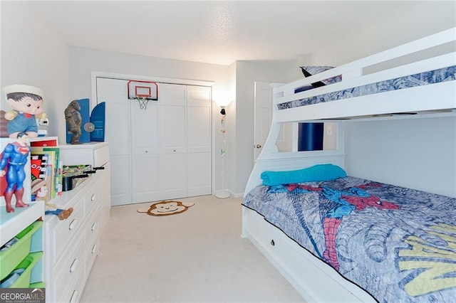 4180 Pineset Dr, Alpharetta, GA 30022 - bedroom featuring light carpet and a closet