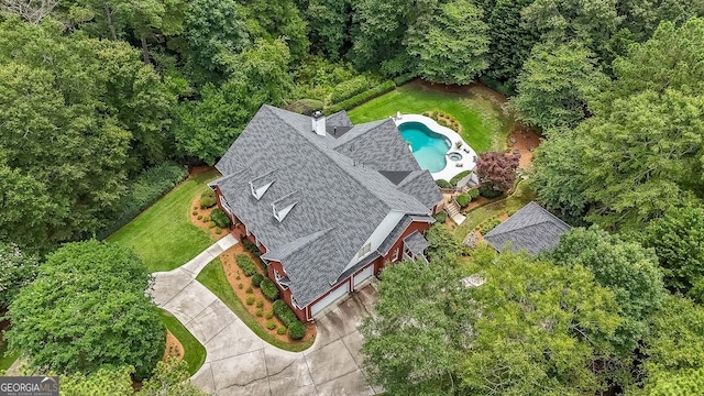 750 Old Loganville Rd SW, Loganville, GA 30052 - aerial view of property and surrounding area featuring a pool