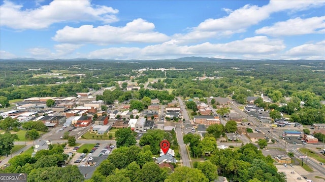 226 Noyes St, Cedartown, GA 30125 - aerial overview of property's location with a mountainous background