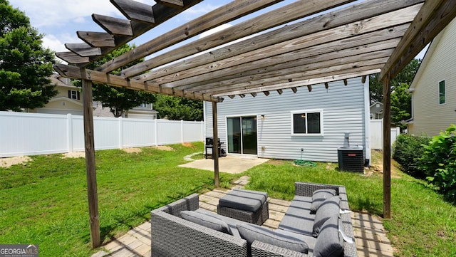 400 Silver Spring St, Dallas, GA 30157 - fenced backyard with a pergola and a patio area