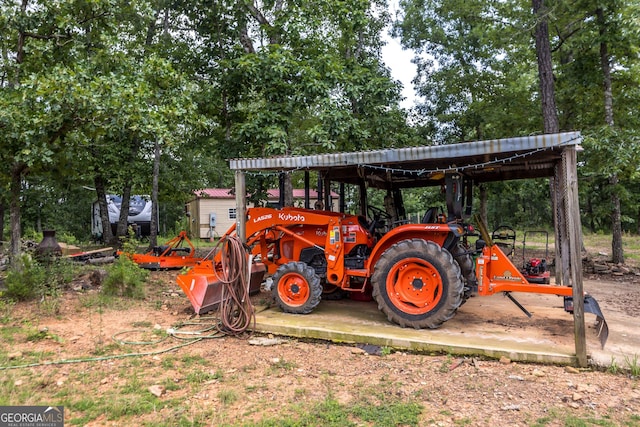 1101 Moon Rd, Shiloh, GA 31826 - view of yard featuring a carport, an outbuilding, and view of scattered trees