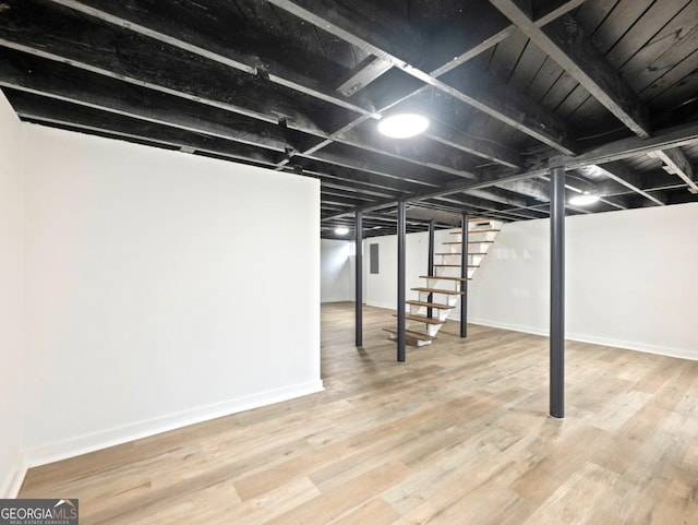 2308 Mark Trl, Decatur, GA 30032 - finished basement featuring stairs and wood finished floors