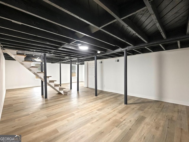 2308 Mark Trl, Decatur, GA 30032 - finished below grade area with stairs and wood finished floors