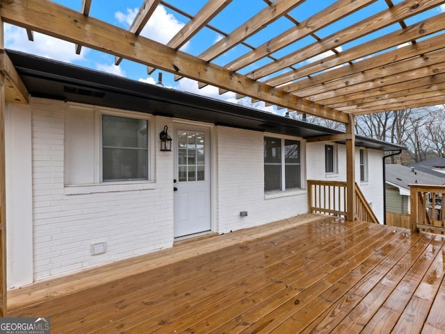 2308 Mark Trl, Decatur, GA 30032 - wooden terrace featuring a pergola