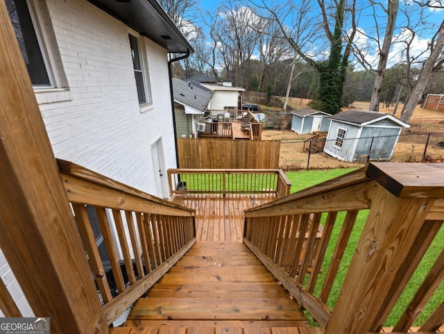 2308 Mark Trl, Decatur, GA 30032 - deck featuring a storage unit