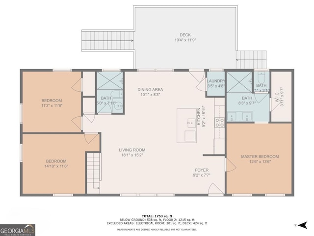 2308 Mark Trl, Decatur, GA 30032 - view of floor plan / room layout