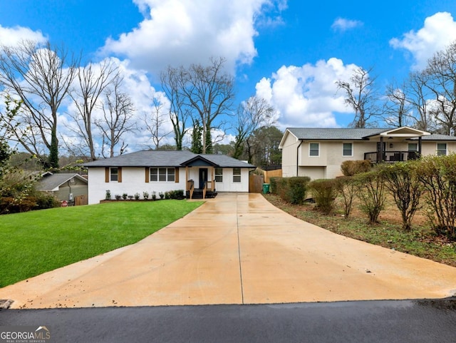 2308 Mark Trl, Decatur, GA 30032 - view of front facade featuring concrete driveway and a front yard