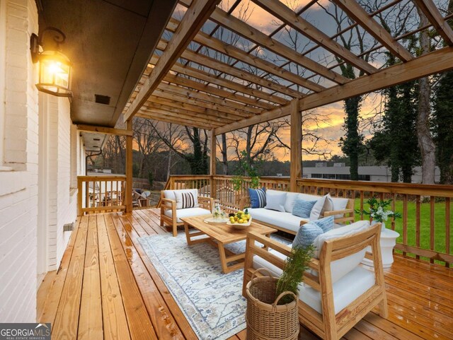 2308 Mark Trl, Decatur, GA 30032 - deck with outdoor lounge area and a pergola