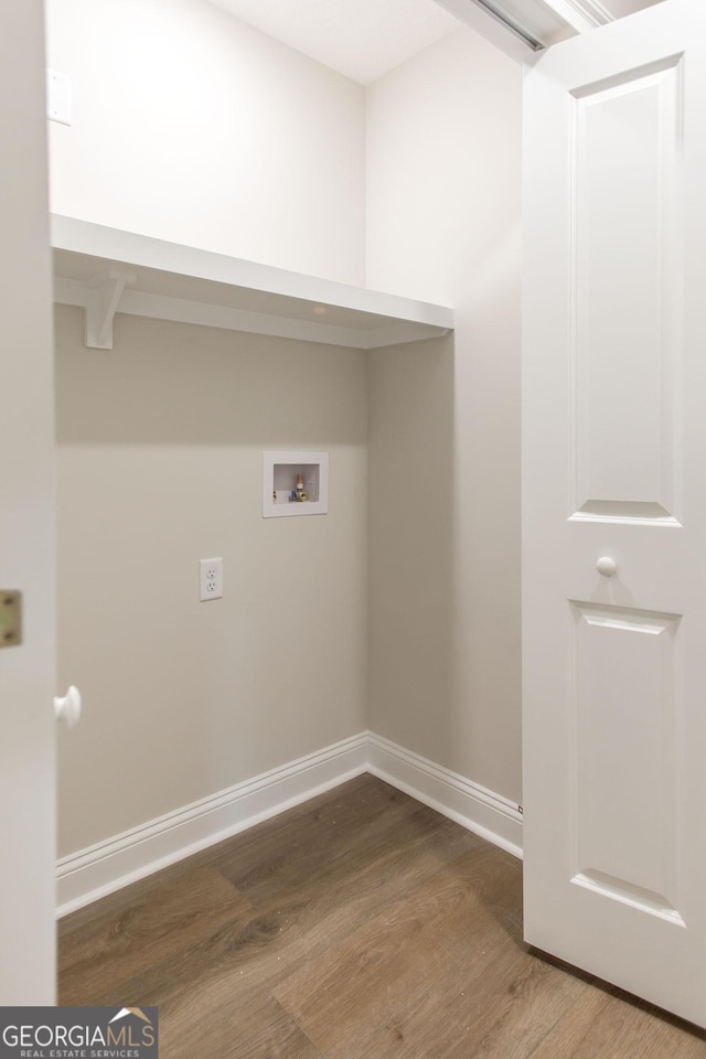 1920 Darling Ave, Waycross, GA 31501 - laundry room featuring hookup for a washing machine and wood finished floors