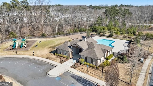 510 Walden Glen Ln, Alpharetta, GA 30004 - bird's eye view of a pool area