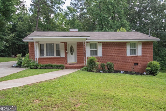 109 Susie Pl, Newnan, GA 30265 - ranch-style house with brick siding and a front lawn