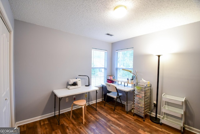17 Kingsbrook Ln, Newnan, GA 30265 - office space with a textured ceiling and wood finished floors