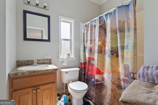 1641 Garland Mountain Trl, Waleska, GA 30183 - bathroom featuring vanity and curtained shower