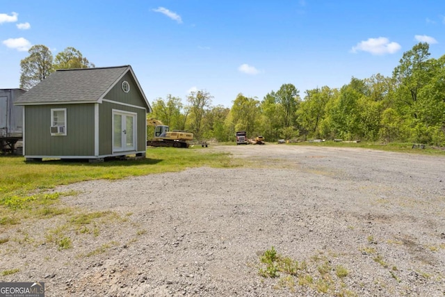 1641 Garland Mountain Trl, Waleska, GA 30183 - view of yard with an outbuilding and french doors