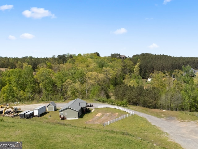 1641 Garland Mountain Trl, Waleska, GA 30183 - aerial view of property and surrounding area featuring a heavily wooded area