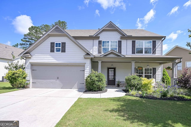 110 Serendipity Way, Dallas, GA 30157 - view of front facade featuring an attached garage, concrete driveway, and a front yard