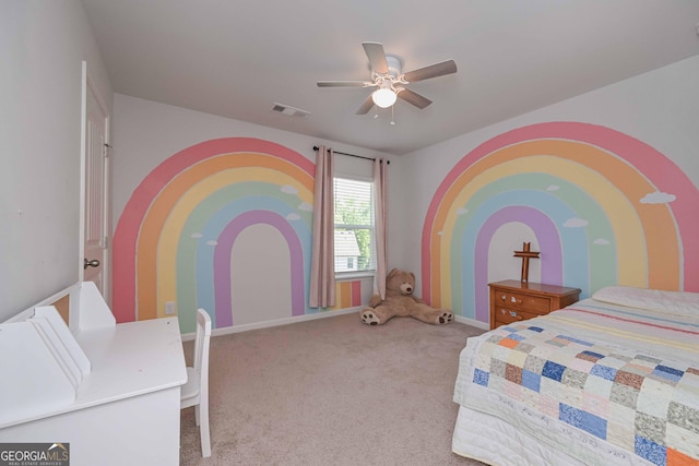 110 Serendipity Way, Dallas, GA 30157 - carpeted bedroom featuring baseboards and a ceiling fan