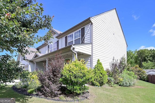 110 Serendipity Way, Dallas, GA 30157 - view of side of home with a lawn