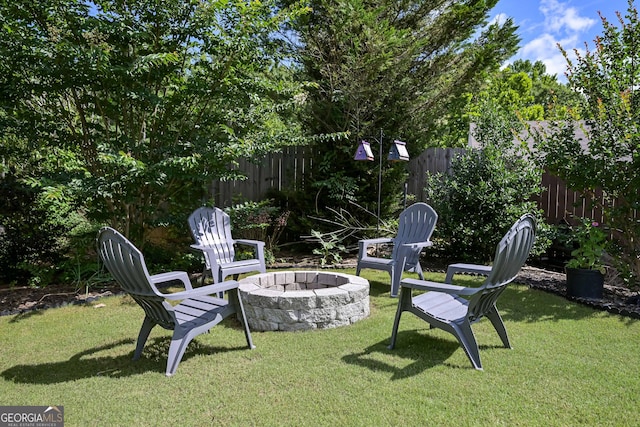110 Serendipity Way, Dallas, GA 30157 - view of yard featuring a fire pit