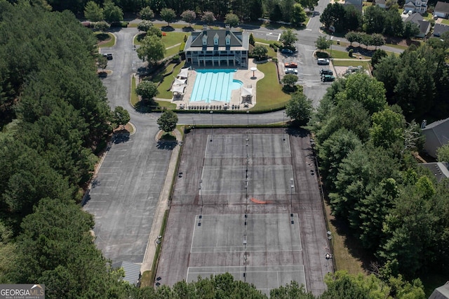 110 Serendipity Way, Dallas, GA 30157 - aerial view of property and surrounding area with a pool area
