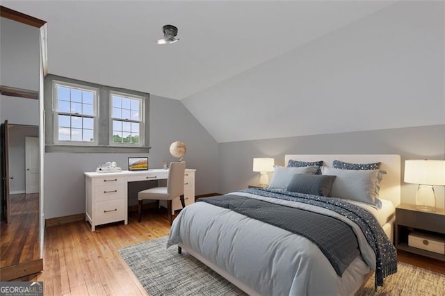 303 Hardee St, Dallas, GA 30132 - bedroom featuring light wood finished floors and lofted ceiling