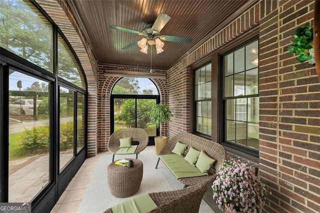 303 Hardee St, Dallas, GA 30132 - sunroom featuring ceiling fan and an outdoor hangout area