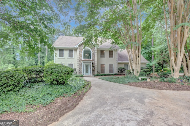 40 Springwater Chase, Newnan, GA 30265 - colonial house with stucco siding and a shingled roof