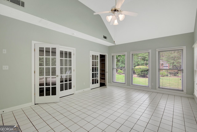 40 Springwater Chase, Newnan, GA 30265 - unfurnished sunroom with vaulted ceiling