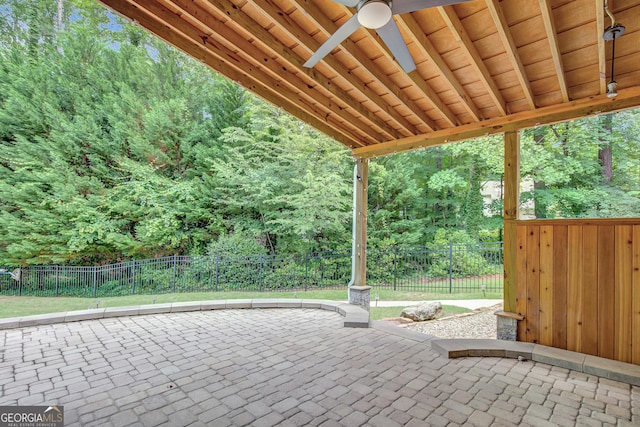 40 Springwater Chase, Newnan, GA 30265 - view of patio featuring a ceiling fan