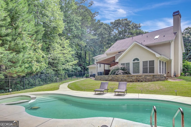 40 Springwater Chase, Newnan, GA 30265 - view of pool with a pool with connected hot tub and a patio area