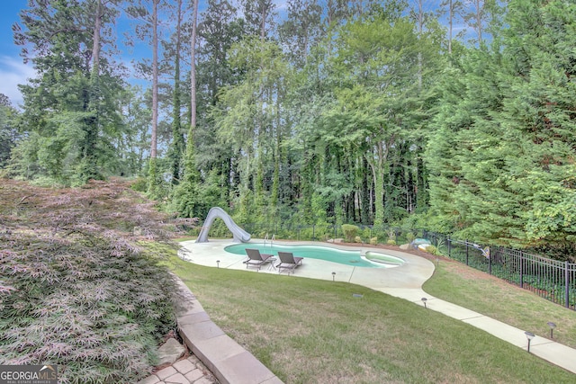 40 Springwater Chase, Newnan, GA 30265 - view of pool featuring a water slide and a patio