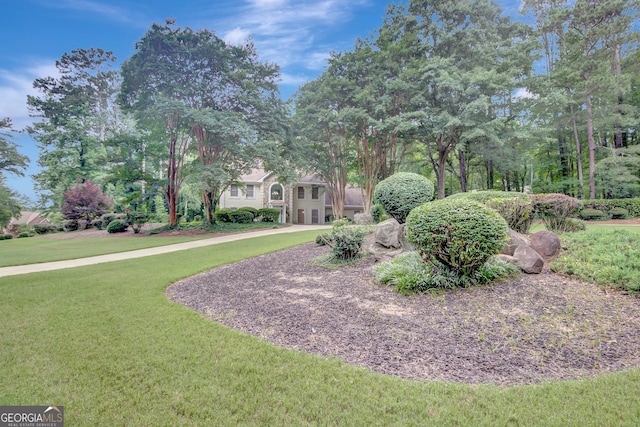 40 Springwater Chase, Newnan, GA 30265 - view of front of house with a front yard, concrete driveway, and a garage