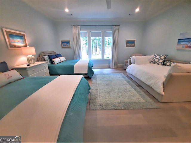 1330 Jackson Ridge Rd, Greensboro, GA 30642 - bedroom with recessed lighting and wood finished floors