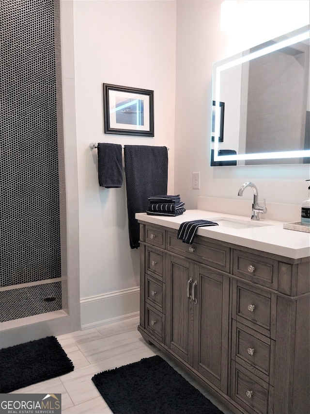 1330 Jackson Ridge Rd, Greensboro, GA 30642 - bathroom with a shower stall and vanity