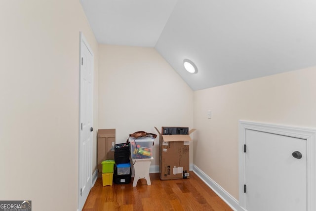 1413 N Walkers Mill Rd, Griffin, GA 30223 - misc room with wood finished floors and lofted ceiling