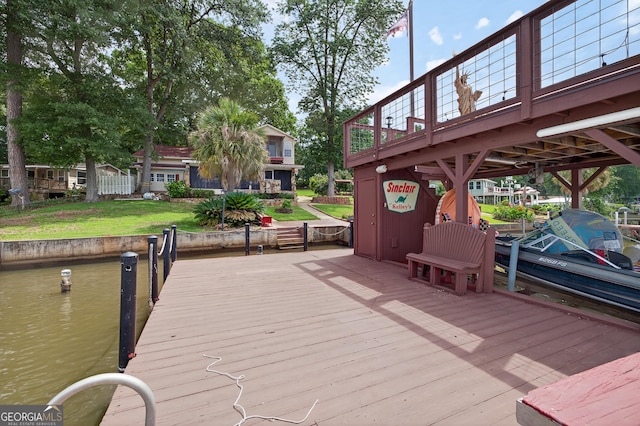 106 Oak Ln, Eatonton, GA 31024 - dock featuring a yard