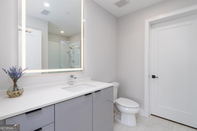 788 W Marietta St NW Unit 212, Atlanta, GA 30318 - full bathroom with vanity, tiled shower, and tile patterned flooring