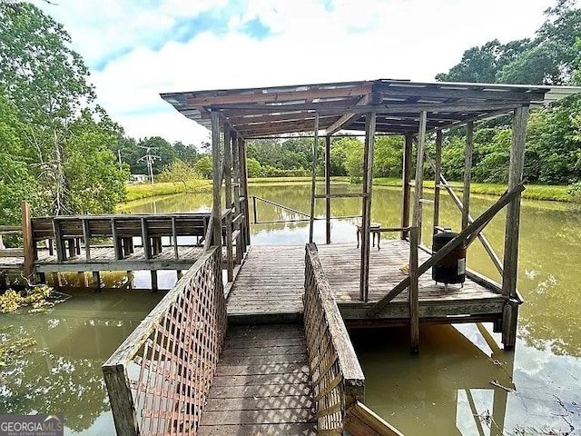 1004 Gordon Ave, Mcrae-Helena, GA 31037 - dock area with a water view and view of wooded area
