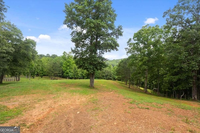7945 Reinhardt College Pkwy, Waleska, GA 30183 - view of grassy yard with a wooded view