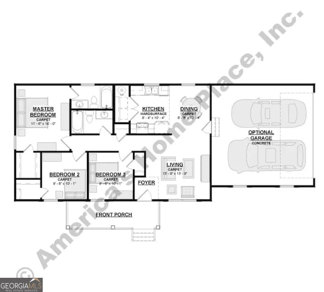 230 Vaughn Cir, Griffin, GA 30223 - view of property floor plan